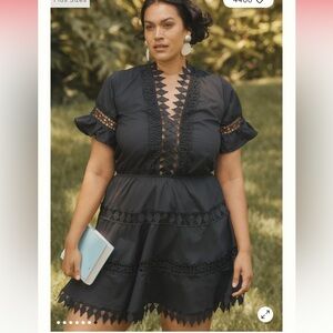 Peixoto Embroidered Lace Cover-Up Mini Dress NWT